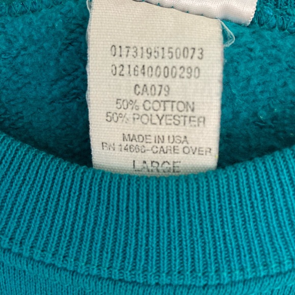 Vintage USA Olympics Teal Crew-Neck Sweatshirt Size Large - Picture 7 of 9